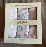 Giggles 3 Muslin Blankets