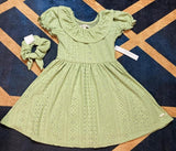 Tahari Dress & Scrunchie. Size: 4yrs