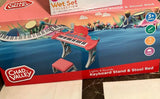 Chad Valley Keyboard Stand & Stool Red