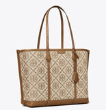 Tory Burch Monogram Jacquard Bag In Hazel. Size: Large