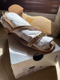 Aldo Nude Sandals with Block Heels. Size 38