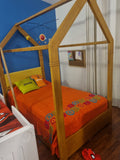 Canopy Oak Wood Bed + Mattress