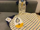 Juniors Swaddle Bib & Bodysuit. Size: 0-3m