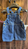 Next Indigo Blue Denim Pinafore Dress / Size 18-24m