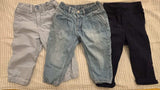 Gap Pants / Pack of 3 / Size Light Blue 12-18m / Dark Blue & Black / 18-24m