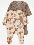 George Baby Fleece Bodysuit / Winnie the Poo Print Bodysuit / Size 6-9m
