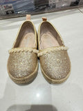 Little Girls Oshkosh B'gosh Gold Shiny Belle Slip On Shoes / Size US 4