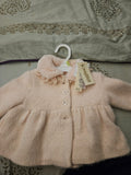 Giggles Baby Girl Pink Woolen Jacket / Size 3m