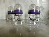 Momi Breast-Like Glass Bottles 5oz / Pack of 4