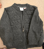 Zara Kids' Quilted Zip-Up Cardigan / Size 12-18m