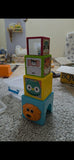 Colorful Stacking Toy Blocks with Animal Faces