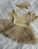 Pat Pat Eid Mubarak Dress with Headband / Size 9-12m