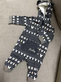 George Baby Boy Hooded Romper / Size 3-6m