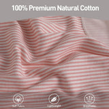 Soarwg Kids 2 Pack Soft Pink Striped Swaddle Blanket for Babies / Size 0-3m