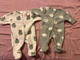 Next Microfleece Sleepsuits / Pack of 2 / Size First