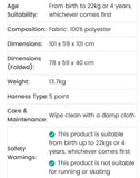Mamas & Papas Ocarro with Baby Bassinet
