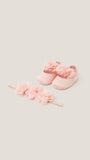 Moonsoon Set of Head Band & Shoes / Size 0-3m