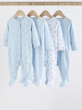 Next Baby Bear Cotton Sleepsuits / Pack of 4 / Size 1-3m