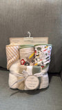 Modern Baby / 3 Hodded Towels & 3 Washcloths / 6 Piece Bath Set