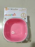 Munchkin Pack of 2 Divided Plates with Non slip base & Pack of 2 Bowls with Non slip Base