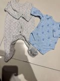 Mothercare Baby Cotton Printed Sleepsuits/Onesies / Size Newborn