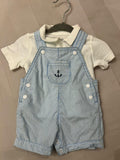 Carter's Baby Boy Anchor Overall Outfit / Size Newborn