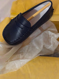 Tod’s Navy Blue Boys Loafers / Size 21