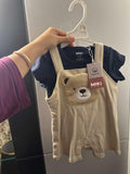 Mike 3 Pc Set with Hat / Size 6-12m