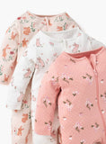 Juniors Printed Closed Feet Sleepsuit with Long Sleeves / Set of 3 / Size 6-9m Upto 9kgs