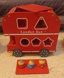 Wooden London Bus with Basic
Human Figures & Matching Shapes
