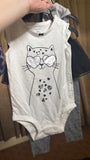 Carter's Set / 2 Bodysuit & 1 Pajama with Frail / Size 18m