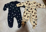 Tiny Planet Fleece Rompers / Size 9-12m