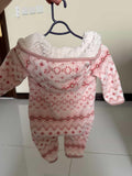 Carter's Pink Wool Hooded Overall / Size 3m