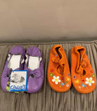 Crio's Leather Ballet Flats & Orange Embroidered House Shoe / Size 25 / Pack of 2