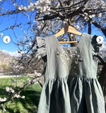 Fourth Button THE DANDELION WHIM Hand Embroidered Dress / Size 1-2yrs