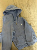 Ralph Lauren Hooded Sweatsuit Set / Zip-up Top & Joggers / Size 24m