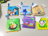 Set of 6 Fabric Books