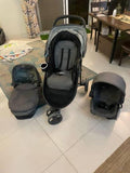 Graco Baby Stroller Travel System with Car Seat & Bassinet / Stroller Age Limit 0m-4yrs / Car Seat Age 0-12m