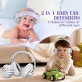 AIXMEET 2 in 1 Baby Ear Muffs Noise Protection, Ear Defenders, Noise Cancelling Headphones for Toddler & Infant / Suitable for 0-36m
