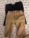 Zara Black 3-6m & Khaki Gap Pants 6-12m / Pack of 2