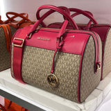 Michael Kors Signature Travel Medium Duffle Satchel Bag