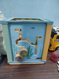 Wooden Activity Cube Resembles Montessori-Style Learning Toys