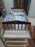 Crib Come Bed with Bedding, Side Bumpers & Mattress