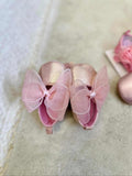 Shein Pink Bow Shoes / Size 3-6m