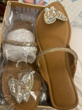 FLUTTER GOLD Flats by Marium Shahzad / Size EU 42