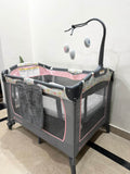 Baby Trend Butterfly Playard Plus Cot with Additional Mattress
