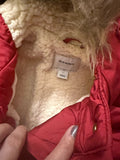 GAP Fleece Wind Breaker Puffer Jacket with Fur Hood / Size 4yrs
