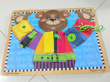 Melissa & Doug Basic Skills Puzzle Board - Wooden Educational Toy