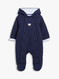 John Lewis Baby Quilt Wadded Pramsuit / Size 9-12m