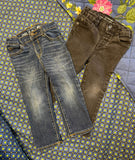 Children’s Place Stretch Skinny Dark Wash Denim & Black / Size 2T